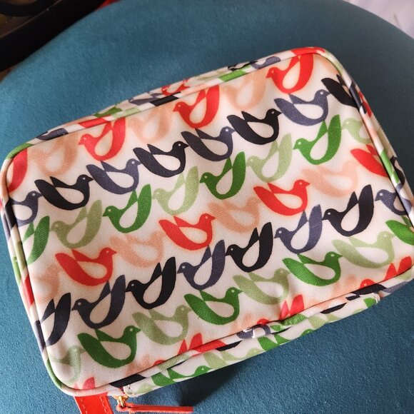 ORLA KIELY ~ Beauty Organizer Cosmetic Bag ~ BIRDS ~ NWOT! - Picture 3 of 4